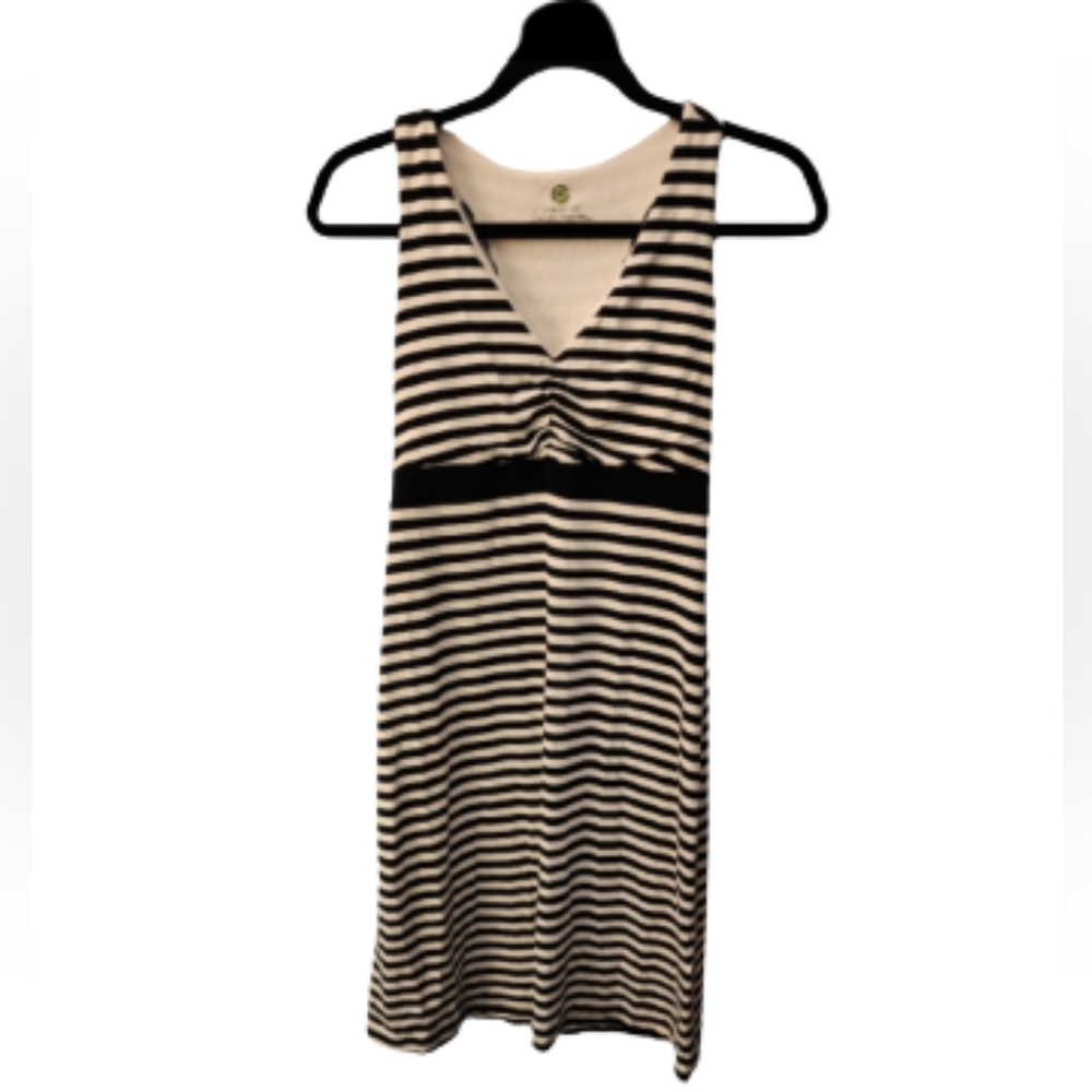 Dakini Black & White Striped Dress Sleeveless Size Small